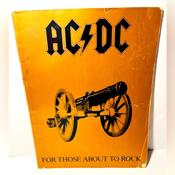 AC/DC For Those About to Rock Tablature Vintage Song Guitar Piano Music Book - Picture 1 of 12